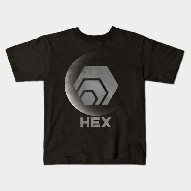 Vintage HEX Coin To The Moon HEX Crypto Token Cryptocurrency Blockchain Wallet Birthday Gift For Men Women Kids Kids T-Shirt by Thingking About